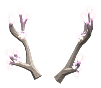 The glowing blossom antlers on my avatar.